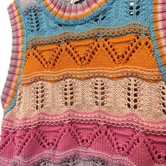 Zara Retro Knit Colorblock Tank – Size Small | Spring/Summer - Picture 6 of 6